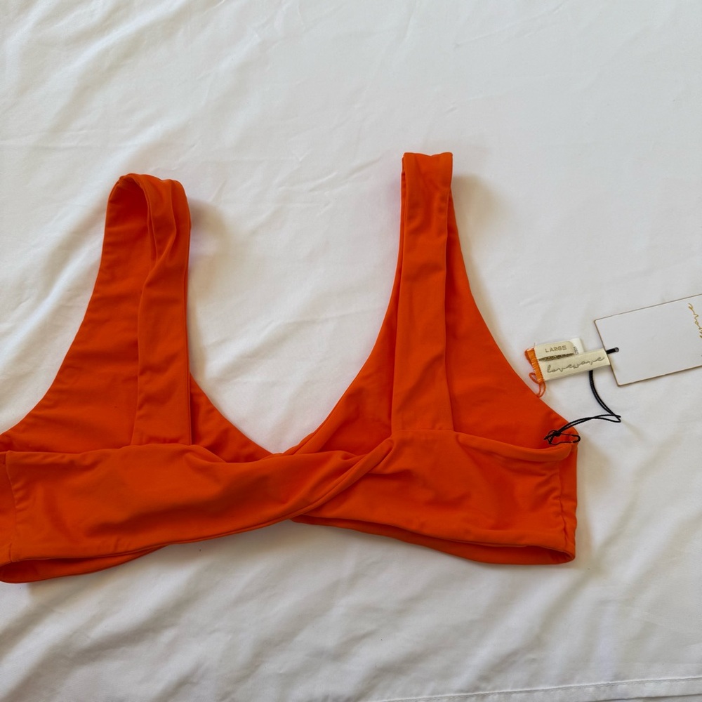 Love wake Orange Bikini Top Size L - Picture 3 of 4